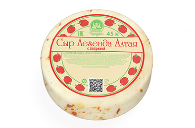 Сыр "Легенда Алтая" с паприкой (круг), 50%